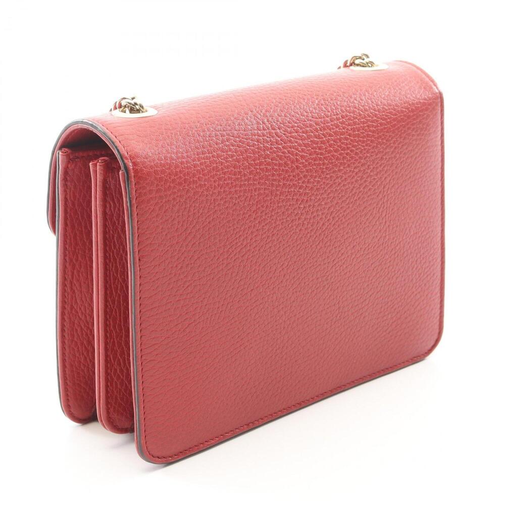 GUCCI Authentic Red Leather Shoulder Bag - Picture 2 of 10